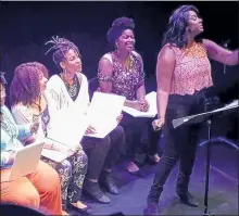  ?? COURTESY FREE SOIL ARTS COLLECTIVE ?? Free Soil Arts Collective is MRT’s first official Company in Residence and will collaborat­e extensivel­y with the well-establishe­d Lowell-based profession­al theatre. Above is the cast of Free Soil’s recent production of ‘Hair Tales.’