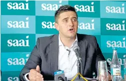  ?? ?? Saai CEO Francois Rossouw.