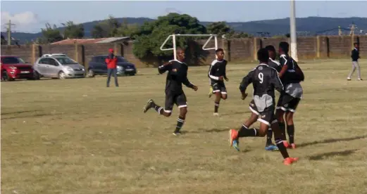  ?? Photo: Chris Totobela ?? City Pirates’ players celebratin­g after scoring.