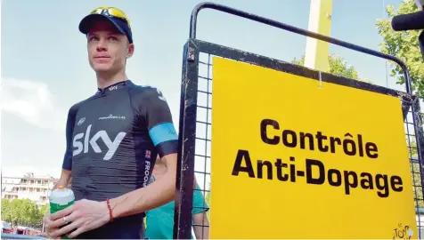  ?? Foto: Bernard Papon, Witters ?? Der Brite Chris Froome gab sich gerne als Anti Doping Kämpfer. Das taten freilich andere vor ihm auch schon, die später dann doch positiv getestet wurden. Noch zieht sich Froome auf Entlastung­serklärung­en zurück. Auch das ist ein schon bekanntes Motiv.