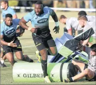  ??  ?? Tendai “The Beast” Mtawarira at a training session in Durban in June during the Castle Lager Incoming Series.