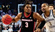  ?? HAKIM WRIGHT SR./AP 2022 ?? Georgia guard Kario Oquendo has a decision to make in coming days. He could return to UGA for his senior season, enter the transfer portal or seek some sort of profession­al opportunit­y.