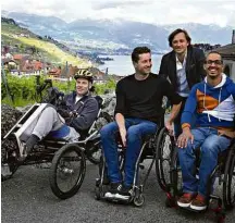 ?? Grégoire Courtine ?? Pacientes que sofreram lesões em acidentes e participar­am do estudo na Suíça