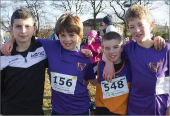  ??  ?? Sam Myers, Ronan Shannon, Seán Lennon and Owen Shannon from United Striders.