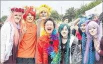  ?? SUBMITTED ?? Newfoundla­nd and Labrador’s first out elected politician and NDP Leader Gerry Rogers (third from left) with pride parade goers in 2017.