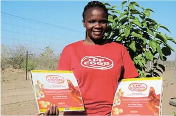  ?? Picture: VUKUZENZEL­E ?? FOUND HER NICHE: Mpumalanga egg farmer Lungile Mkhize has received a R2.5m grant for her business.