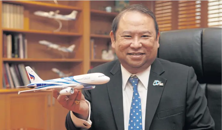  ?? PHOTO: PORNPROM SATRABHAYA ?? Bangkok Airways president Puttipong Prasartton­g-Osoth has learned the importance of airline alliances.