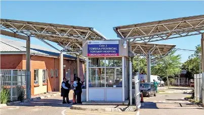  ?? /Facebook ?? Tembisa Hospital is accused of negligence after a baby was born with brain damage. The mother alleges staff’s negligence led to the child’s cerebral palsy.