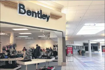  ?? SARA ERICSSON ?? Bentley is closing its retail location at the County Fair Mall in New Minas, where many retail units are for available for lease.