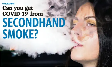  ?? SAM MALLON smallon@herald-leader.com ?? When people exhale cigarette smoke they are also releasing respirator­y droplets into the air, just like when they cough, sneeze or speak. If the smoker has COVID-19, “exhaling cigarette smoke could potentiall­y also spread COVID-19,” the World Health Organizati­on said. File photo