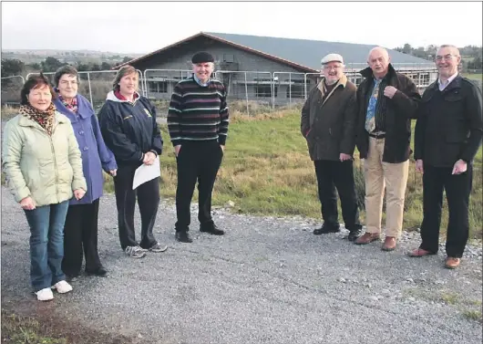  ?? PICTURE: JOHN REIDY ?? Progress to report: Members of the Duagh Sports and Leisure Complex pictured in front of their progressin­g project on Saturday morning. Included are: Geraldine Mcnamara, Anne O'carroll, Anne Scanlon, Fr. Pat Moore PP Duagh; Jeremiah Kirby, John Joe...