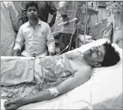  ?? PTI ?? An injured being treated at a hospital in Saharanpur on Wednesday, a day after fresh clashes.