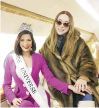  ?? — PHOTO FROM ANNE JAKRAJUTAT­IP’S OFFICIAL FACEBOOK ?? Miss Universe Organizati­on CEO, trans-Thai business mogul Anne Jakrajutat­ip, with reigning Miss Universe Sheynnis Palacios from Nicaragua.