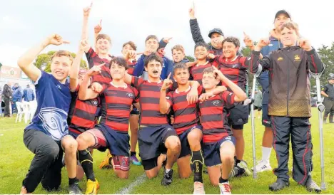  ?? ?? Te Puke Intermedia­te School’s AIMS Games rugby sevens winning team.