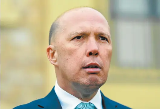  ??  ?? Home Affairs Minister Peter Dutton.