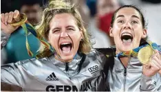  ?? Foto: Sebastian Kahnert, dpa ?? Bei den Olympische­n Spielen holten Laura Ludwig (links) und Kira Walkenhors­t Gold. Dieses Jahr ist alles auf die WM ausgericht­et.