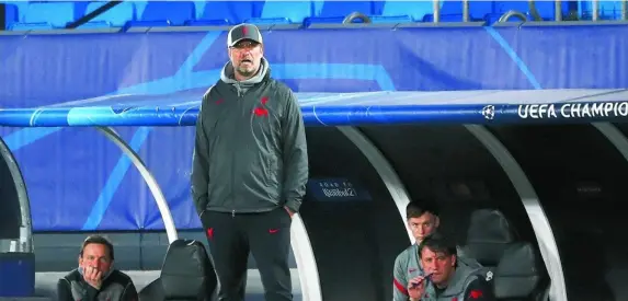  ?? REUTERS ?? El técnico del Liverpool, en el banquillo visitante del estadio Alfredo Di Stéfano