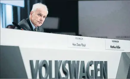  ?? KRISZTIAN BOCSI / BLOOMBERG ?? Matthias Müller, consejero delegado de Volkswagen