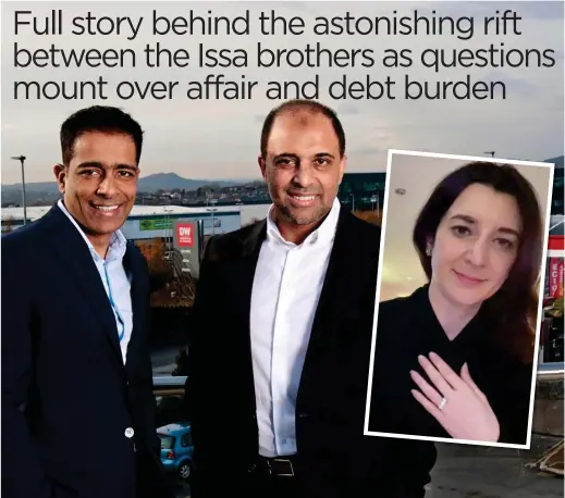  ?? ?? POWER PLAY: The relationsh­ip between brothers Mohsin and Zuber has been complicate­d by Mohsin’s engagement to top accountant Victoria Price