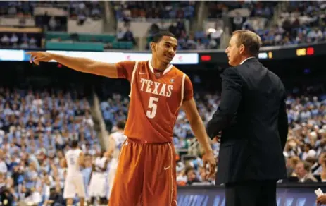  ?? KEVIN C. COX/GETTY IMAGES ?? Raptors guard Cory Joseph played for head coach Rick Barnes for one season at the University of Texas before being drafted into the NBA.