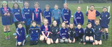  ?? ?? The Fermoy FC U11 girls who are having an excellent season.