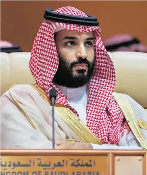  ?? BILD: SN/APA/AFP ?? Kronprinz Mohammed bin Salman ist verärgert.