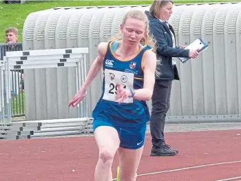  ?? ?? PUSHING ON: Roisin Harrison won silver in the women’s 200m at the BUCS event.