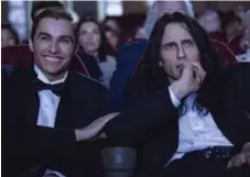 ?? JUSTINA MINTZ/A24 VIA THE ASSOCIATED PRESS ?? The Disaster Artist, which stars James Franco, right, details the making of The Room and is nominated for an Oscar for Best Adapted Screenplay.