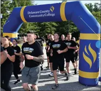  ?? SUBMITTED PHOTO ?? Municipal Police Academy cadets begin their final run before graduation at the Delaware County Community College Marple Campus.