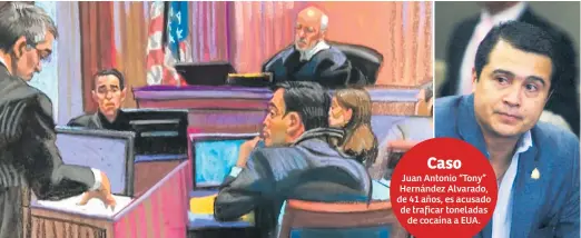  ?? CORTESÍA DE UNIVISIÓN ?? UNA ILUSTRACIÓ­N HECHA EN LA CORTE DONDE SE REALIZA EL JUICIO CONTRA TONY HERNÁNDEZ.