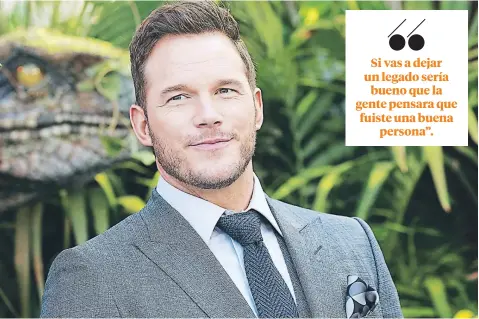  ??  ?? Chris Pratt tiene varios proyectos en puerta, entre ellos están Jurassic World 3, “Guardianes de la galaxia 3” y “Los Vengadores 4”.