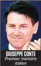  ??  ?? GIUSEPPE CONTE Premier ministre italien