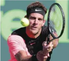  ?? | GETTY IMAGES ?? Del Potro se coloca la etiqueta de favorito en Miami.