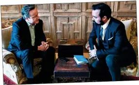  ?? ?? CHEQUERS TALK: David Cameron and Independen­t owner Evgeny Lebedev