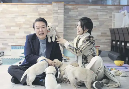  ?? ?? South Korean president Yoon Suk Yeol and first lady Kim Keon Hee are the driving force behind South Korea’s ban on dog meat