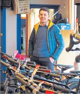  ??  ?? Grant Murdoch at the Coupar Angus Cycling Hub.