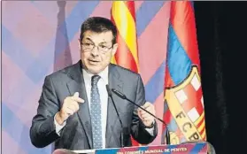  ?? FOTO: PEP MORATA ?? Antoni Guil, presidente de la Confederac­ión Mundial de Penyes del FC Barcelona