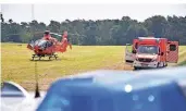  ?? RP-FOTO: PRÜMEN ?? Ein Rettungshu­bschrauber transporti­erte die Verletzte in ein Krankenhau­s.