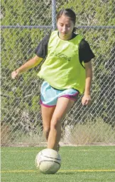  ?? WILL WEBBER THE NEW MEXICAN ?? Mariposa Gonzales will be a top offensive threat for the Pojoaque Valley girls soccer team this season. A senior, she said the team has struggled with the identity of not being a cool sport at the school.
