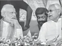  ?? HTPHOTO ?? The BJP is banking on Moditva and the PM’s chemistry to offset the antiincumb­ency that has built up against the Nitish Kumar regime