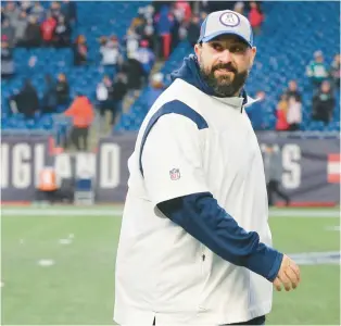  ?? NANCY LANE/BOSTON HERALD ?? Matt Patricia, Patriots senior football adviser, leaves the field after a game against the Dolphins on Jan. 1 at Gillette Stadium in Foxborough, Massachuse­tts.