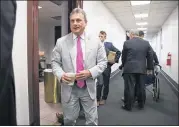  ?? J. SCOTT APPLEWHITE / AP ?? Rep. Buddy Carter, R-Ga. leaves a House GOP conference meeting Friday on Capitol Hill. “The House has done its job,” the Republican from Pooler said.