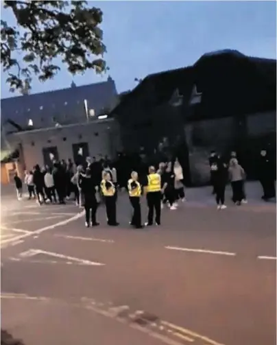  ??  ?? DISTURBANC­ES: Large groups of youths gathered in Inverurie town centre last month