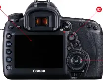  ??  ?? The AF area selection button is a useful addition to the standard 5D layout, and the rear LCD is a touchscree­n