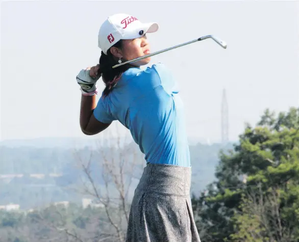  ?? GOLF CANADA ?? Susan Xiao, 15, of Surrey won the Canadian Junior Girls Championsh­ip at Camelot Golf Club in Cumberland, Ont., thanks to her final round, 3-under par.