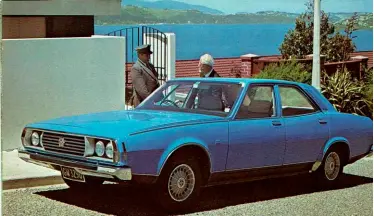  ??  ?? Below: A New Zealand–assembled P76 V8 with a suitable Wellington harbour as the backdrop Below left: The car’s boot was simply huge and came with a usefully deep lid Far right: Handsome, if somewhat plain, profile of an entry-level six-cylinder P76