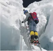  ?? Dolores Al Shelleh ?? Dolores Al Shelleh training in the Alps