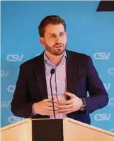  ?? ?? Vorsitzend­er der christlich-sozialen Jugend (CSJ): Alex Donnersbac­h geht ...