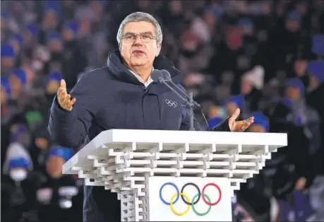  ?? GETTY IMAGES ?? Internatio­nal Olympic Committee (IOC) president Thomas Bach said he hopes India will be able to tap into its potential in the Olympics.