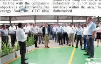  ??  ?? CTC’S new solar-powered electric car charging facility being opened by BAT South Asia Area Director Syed Javed Iqbal in the presence of CTC Ceo/managing Director Michael Koest